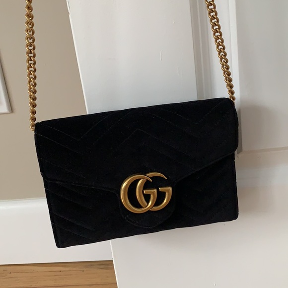 Authentic Gucci Marmont black velvet handbag - Picture 13 of 16